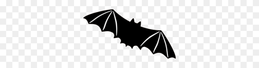 300x160 Bat Clip Art - Bat Wings Clipart