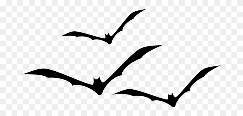 689x340 Bat Flight Silhouette Logo - Flying Bat Clipart