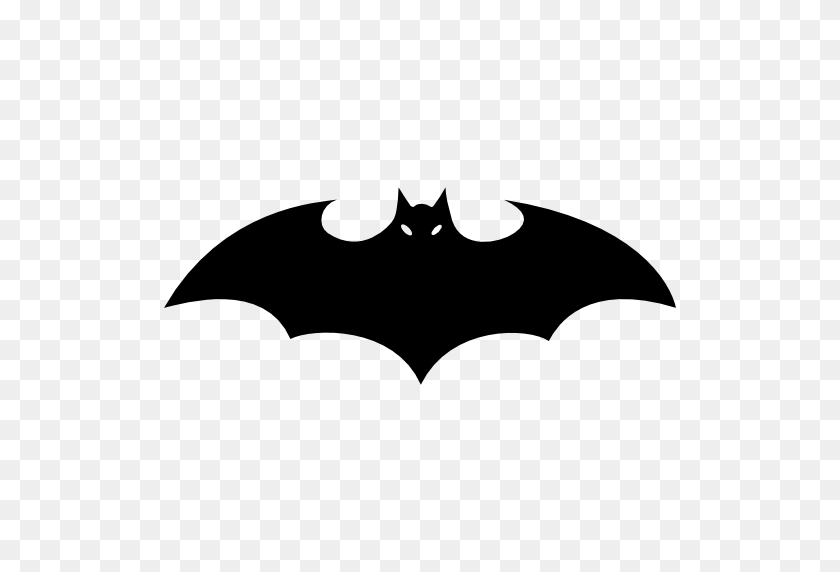 512x512 Bat Silhouette With Extended Wings - Bat Silhouette PNG