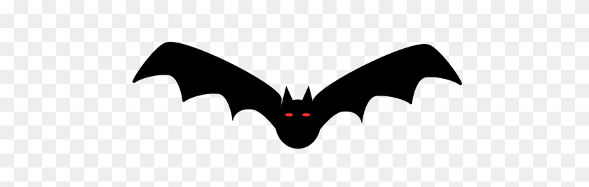 500x208 Bat Silhouette With Red Eyes Vector Clip Art - Red Eyes Clipart