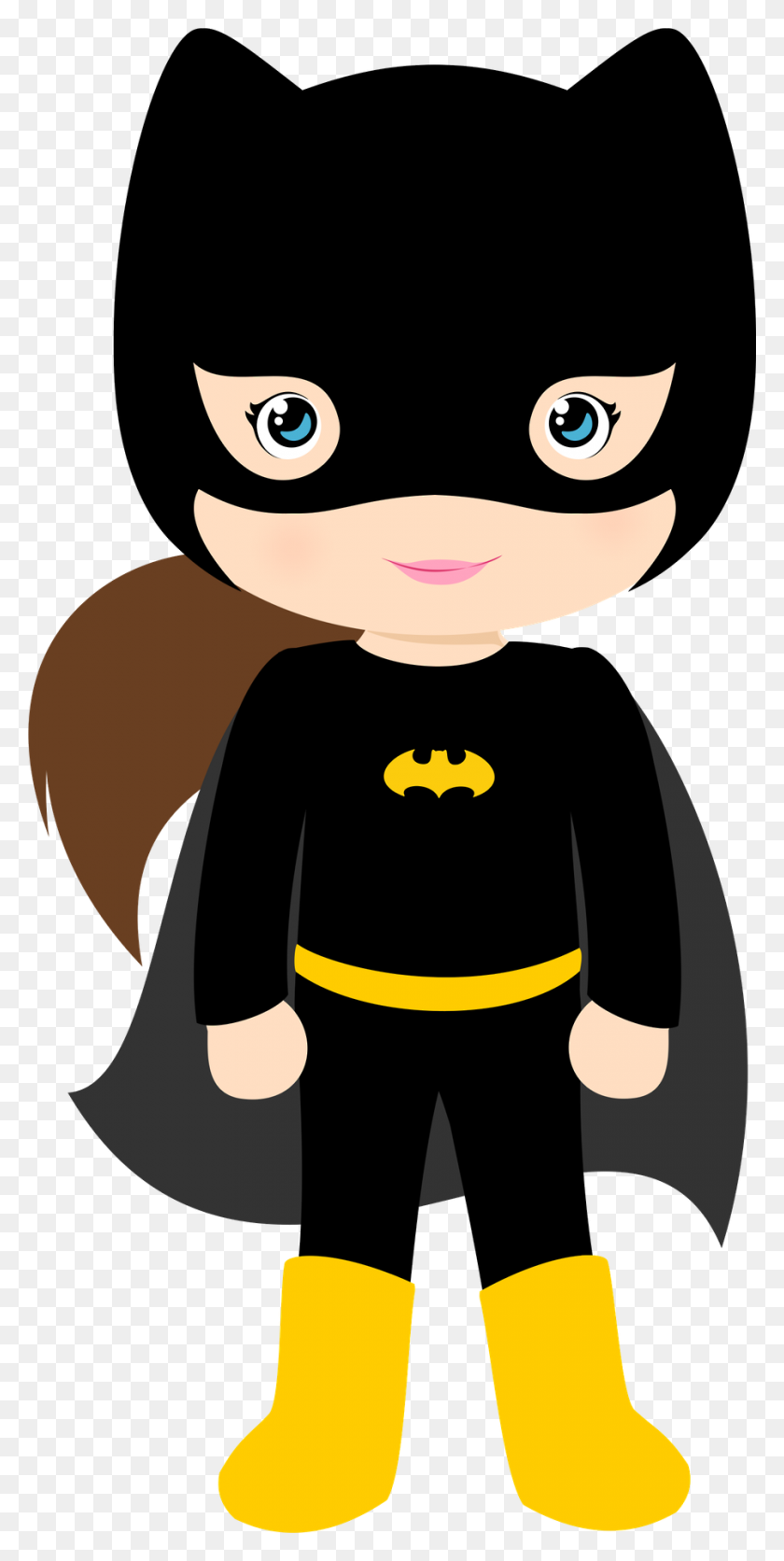 900x1860 Batgirl Clipart Cartoon - Cartoon Characters Clipart