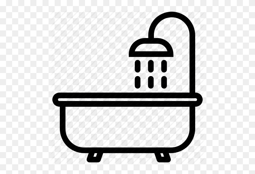 512x512 Bath, Bathroom, Bathub, Property, Shower, Wash, Water Icon - Bathroom Icon PNG