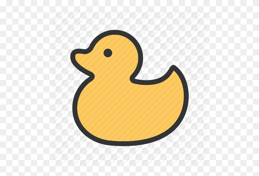512x512 Bath, Duck, Plastic, Rubber, Toy, Toys, Yellow Icon - Rubber Duck PNG