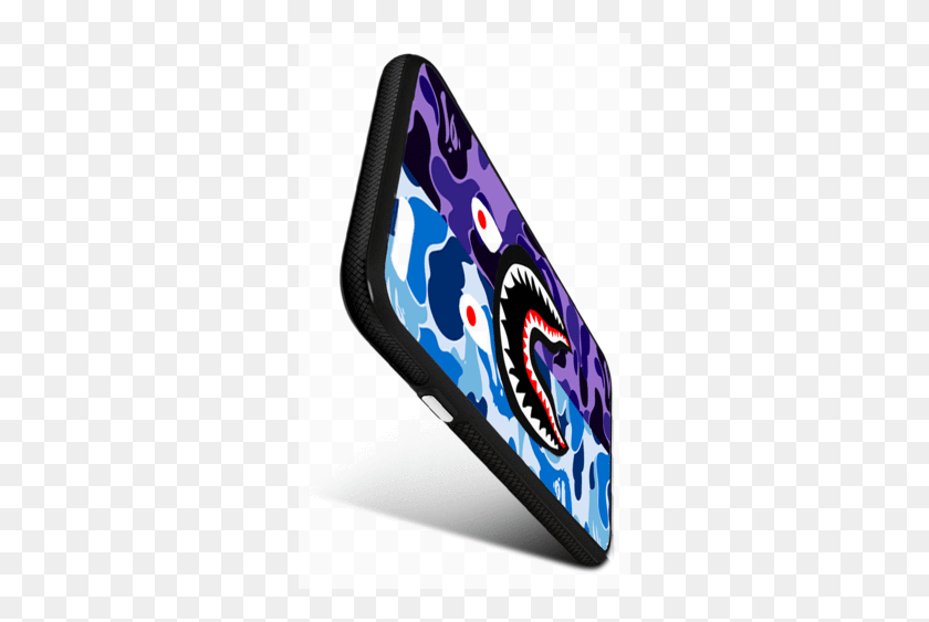300x503 Bathing Ape Blue Purple Iphone Case Cloud Accessories - Bape Shark PNG