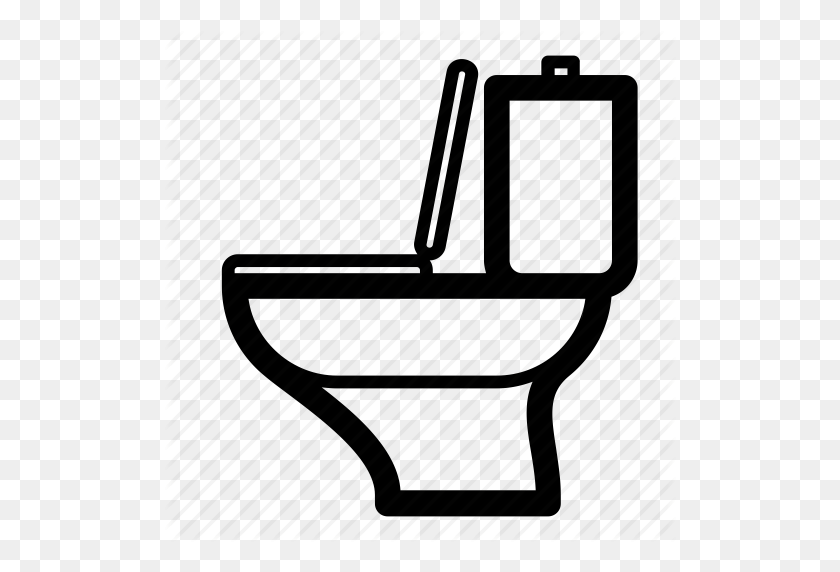 512x512 Bathroom, Lavatory, Restroom, Toilet, Water Closet, Wc Icon - Toilet PNG