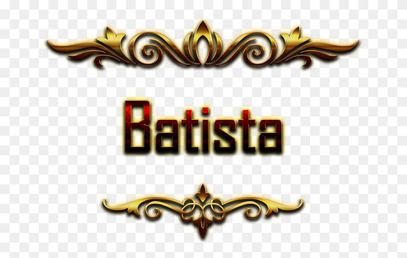 1621x981 Batista Decorative Name Png - Batista PNG