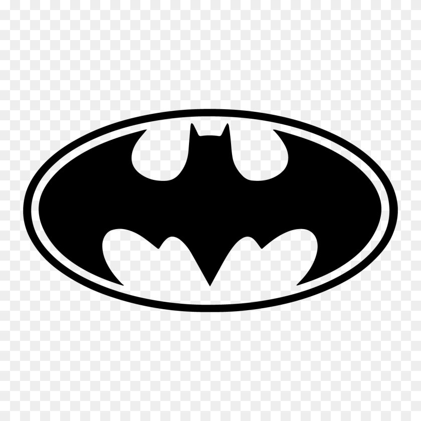 1200x1200 Batman Bat Signal Logo White Black Vector Symbol Free Vector - Bat Symbol PNG