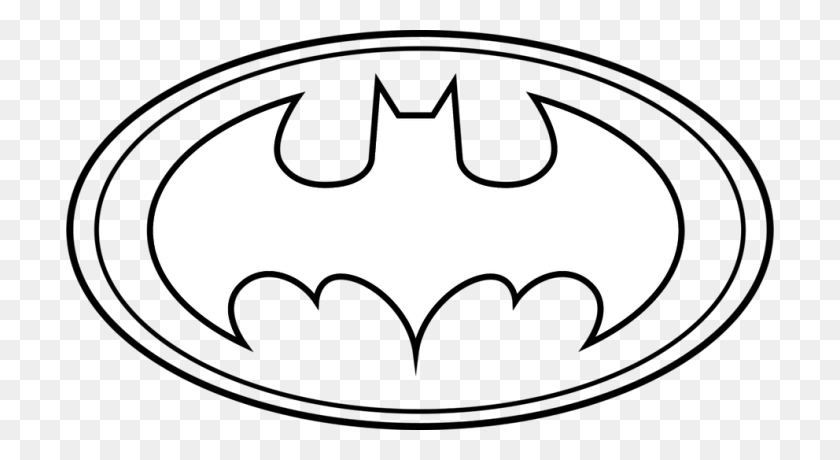 708x400 Batman Logo Outline - Batman Logo Clipart