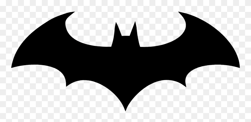 Batman Logo Outline Black