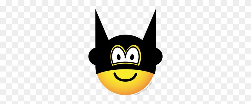 248x289 Batman Superhero Smileys Emoticon, Smiley, Emoji - Batman Face Clipart