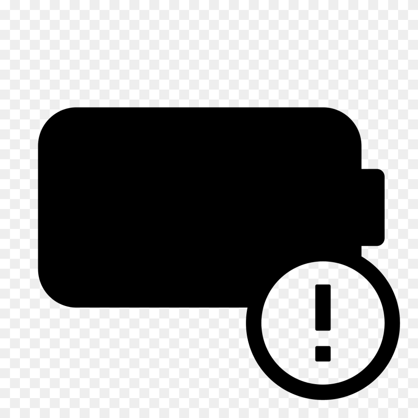 1600x1600 Battery Alert Filled Icon - Battery PNG