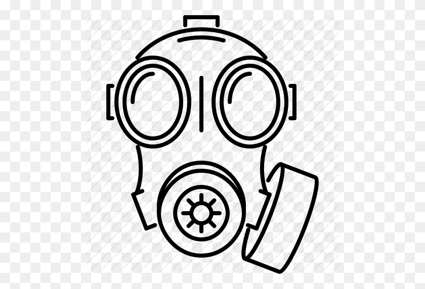 512x512 Battle, Gas, Mask, Military, War, Weapon Icon - Gas Mask PNG