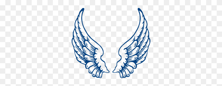 298x267 Bbb Angel Wings Clip Art - Bird Wings PNG