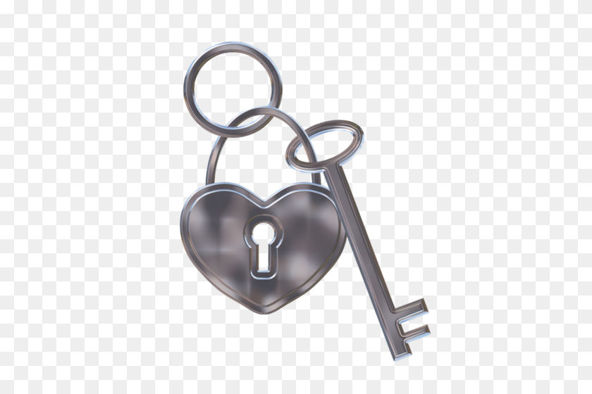 421x500 Bd Precious Heart Lock Clipart Para Niños Clip - Llavero Clipart