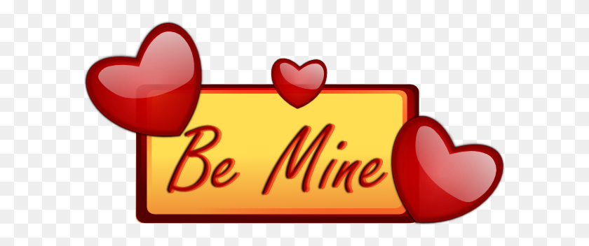 600x292 Be Mine Hearts Frame Png Cliparts For Web - Corazón Marco Clipart