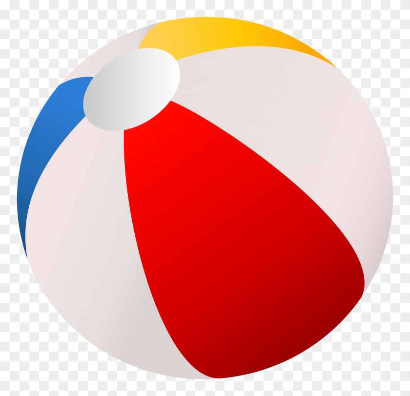 8000x7705 Beach Ball Png Clip Art - Red Ball Clipart