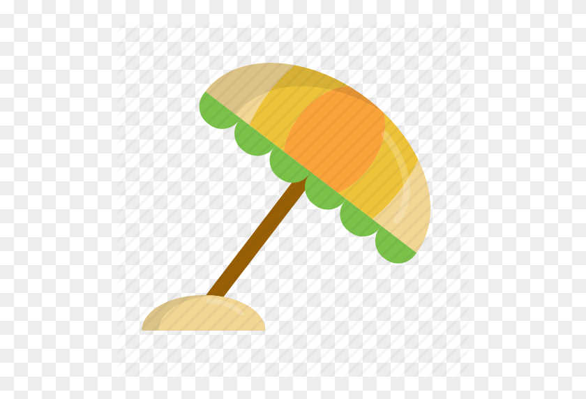512x512 Beach, Beach Umbrella, Rain, Shade, Summer, Umbrella, Vacation Icon - Beach Umbrella PNG