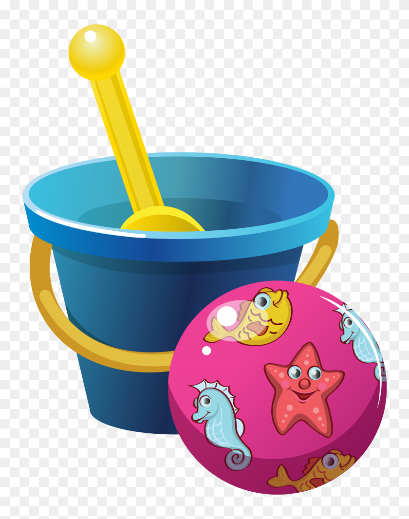 4840x6244 Beach Bucket And Ball Png Clipart - Bucket PNG