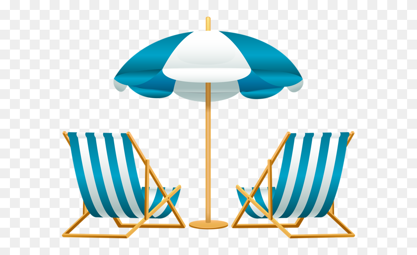 600x455 Beach Chair Clip Art Umbrella - Table And Chair Clipart