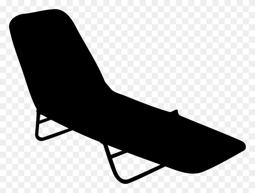 2400x1774 Beach Chair Silhouette Icons Png - Beach Chair PNG