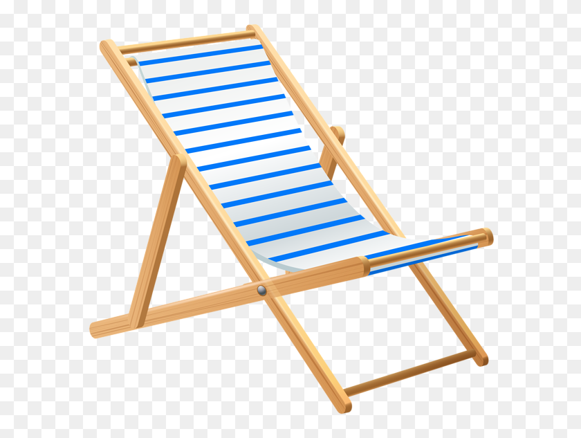 600x573 Beach Chair Transparent Png Clip - Chair Clipart PNG