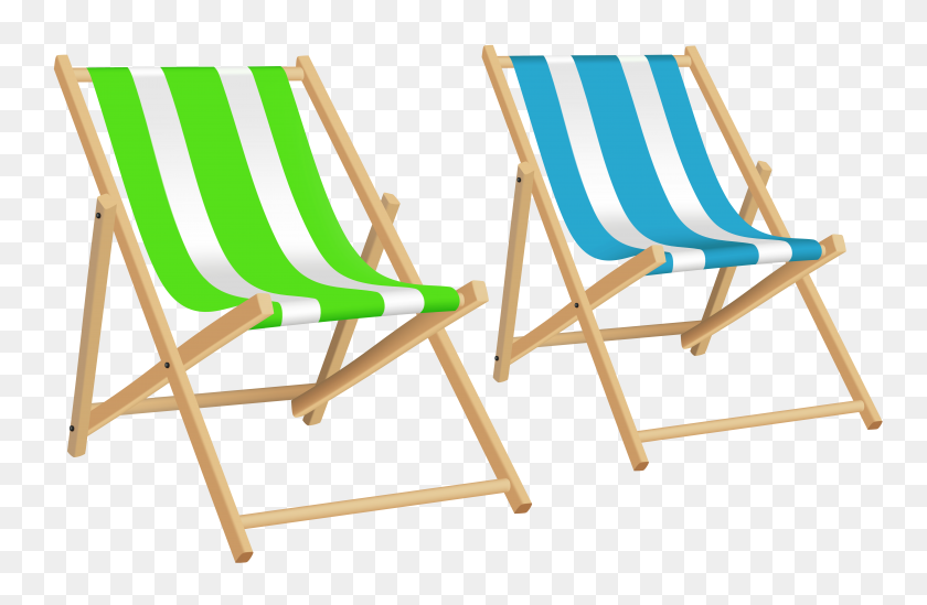 7769x4874 Beach Chairs Png Clip - Chair Clipart PNG