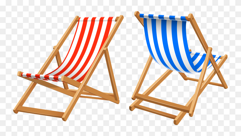 8000x4260 Beach Chairs Png Clip Art - Summer Vacation Clipart