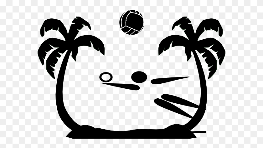 600x414 Beach Clipart Black And White - Black And White Family Clipart