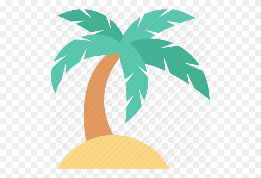 512x512 Playa, Árbol De Coco, Árbol De La Fecha, Palma, Icono De La Palmera - Imágenes Prediseñadas De La Playa De La Palmera
