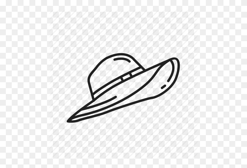 512x512 Sombrero De Playa, Sombrero, Sombrero De Dama, Sombrero De Paja, Sombrero Para El Sol, Icono De Sombrero De Mujer - Sol Dibujo Png