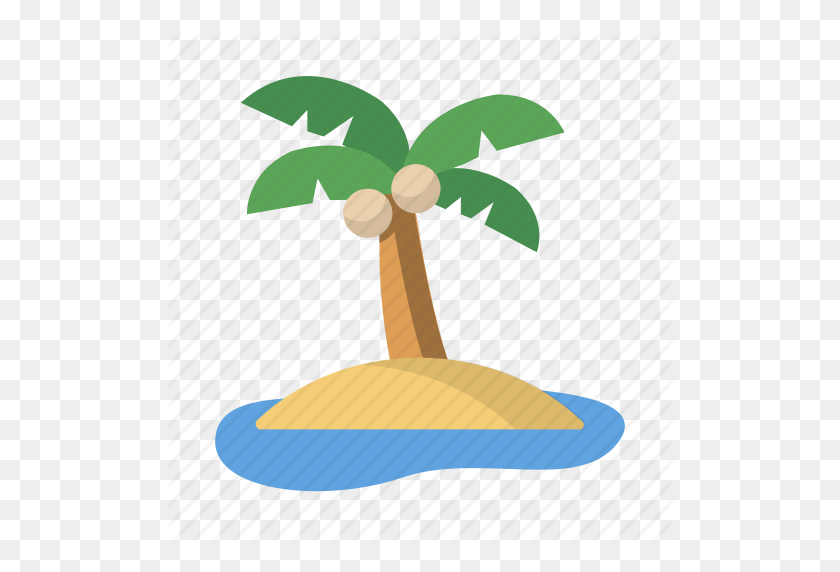 512x512 Пляж, Гавайи, Остров, Рай, Релаксация, Значок Отпуска - Beach Emoji Png