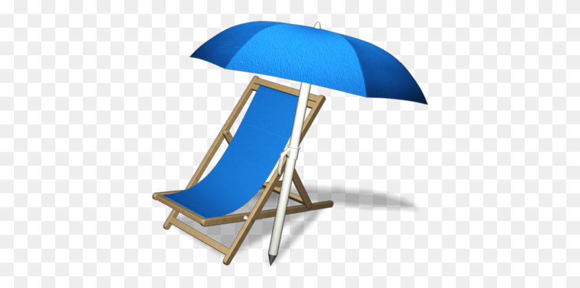 400x357 Beach Lounge Chair Umbrella Png - Beach Umbrella PNG