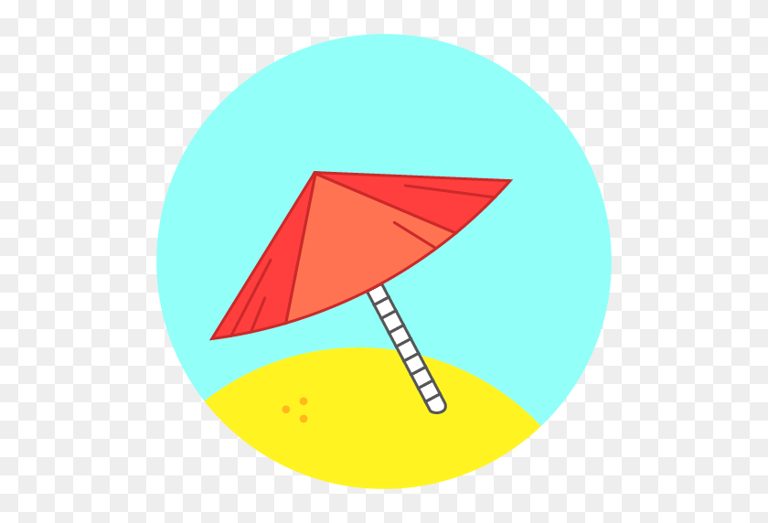 512x512 Beach, Sand, Summer, Sunny, Umbrella Icon - Beach Sand PNG