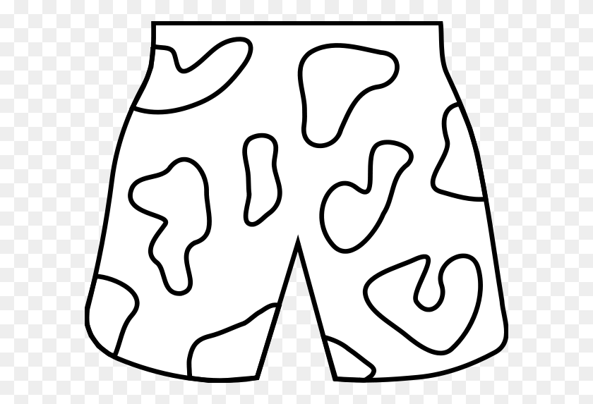 600x513 Beach Shorts Clipart Png For Web - Shorts Clipart Black And White