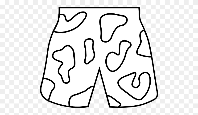 500x429 Beach Shorts Vector Image - Shorts Clipart Black And White