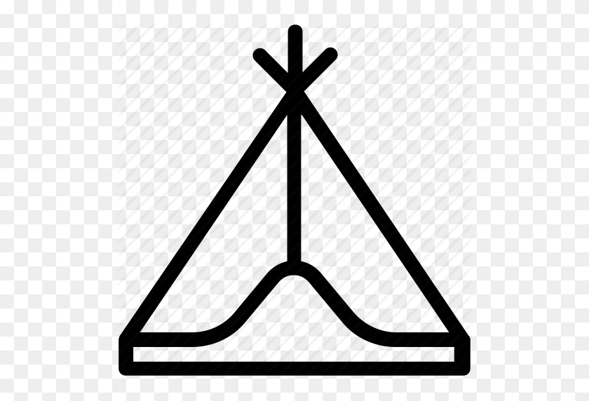 512x512 Beach Tent, Camping, Teepee, Tent, Tent House Icon - Teepee PNG