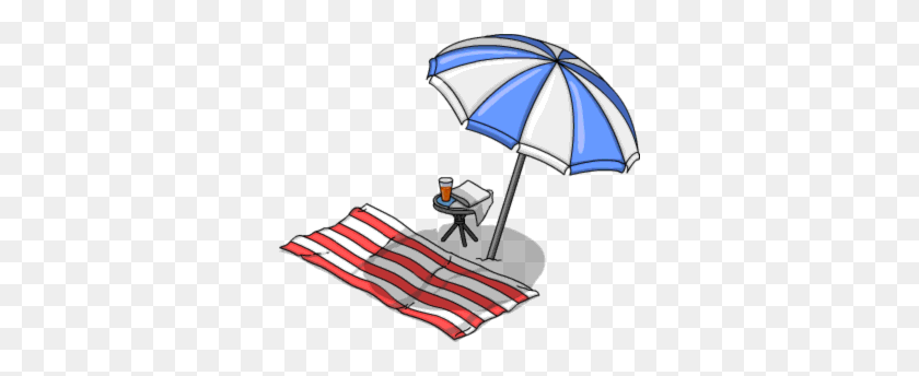 332x284 Beach Towel Clipart Beach Towel Clip Art Images - Beach Umbrella Clipart