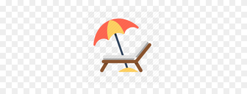 260x260 Beach Umbrella Clipart - Clear Table Clipart