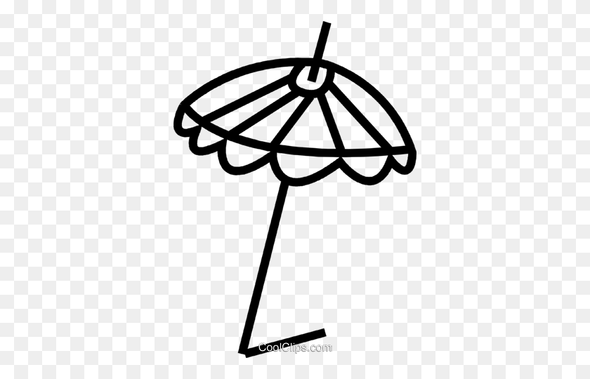 346x480 Beach Umbrella Royalty Free Vector Clip Art Illustration - Beach Umbrella Clipart