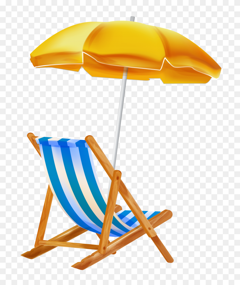 5223x6281 Sombrilla De Playa Con Silla Png - Vacaciones Png
