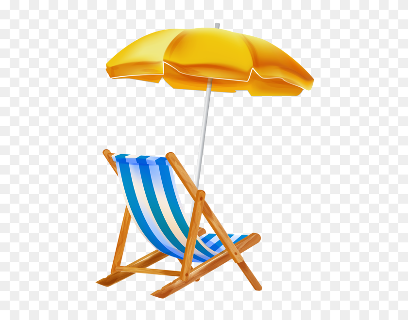 499x600 Beach Umbrella With Chair Png Clipar More, Pliazh - Lounge Chair Clipart