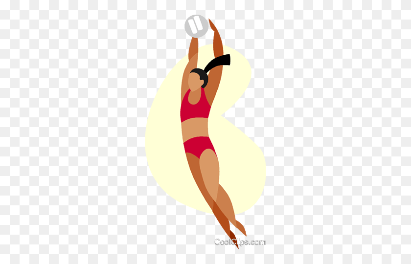 248x480 Beach Volleyball Royalty Free Vector Clip Art Illustration - Volleyball Images Clip Art
