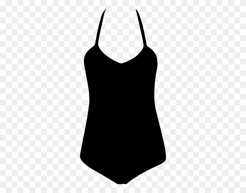 294x599 Beachwear Cliparts - Swimsuit Clipart Black And White