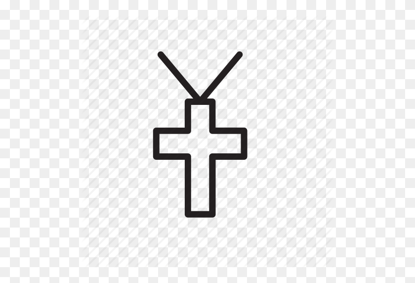 512x512 Бисер, Католический, Христианский, Крест, Ожерелье, Религия, Значок Четки - Крест Ожерелье Png
