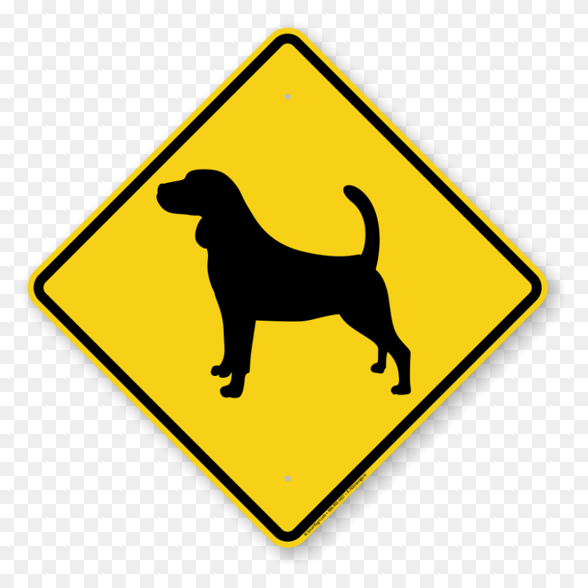 800x800 Beagle Dog Symbol Sign, Guard Dog Sign, Beware Dog Sign, Sku K - Beagle PNG