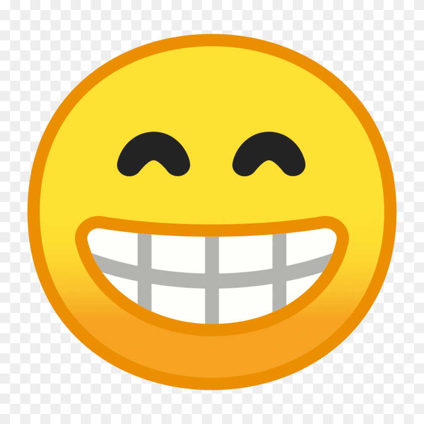 1024x1024 Radiante Cara Con Ojos Sonrientes Icono Noto Emoji Smileys Iconset - Laughing Emoji Png Transparente
