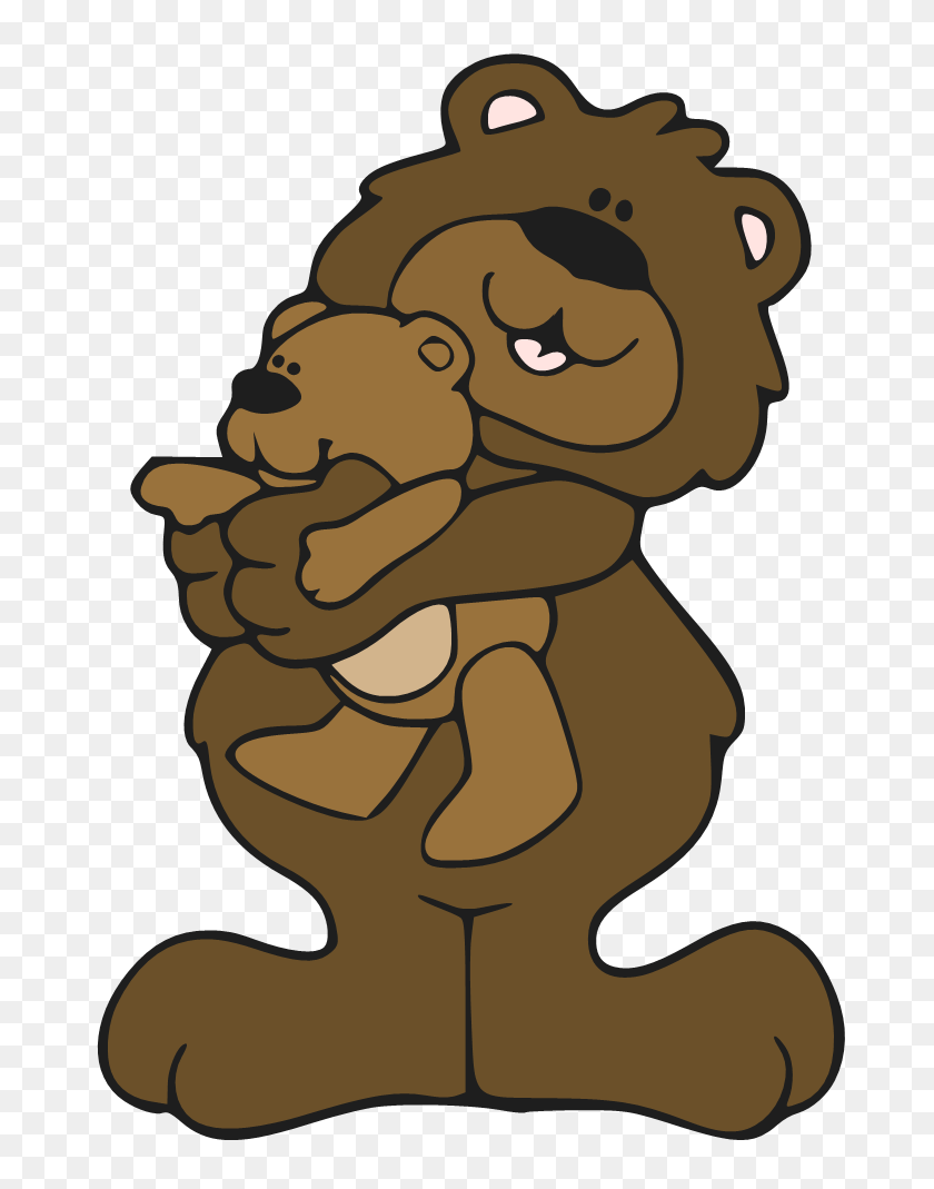 708x1009 Beanie's Tag You're It Momma And Cub Osos Bears - Bear Cub Clipart