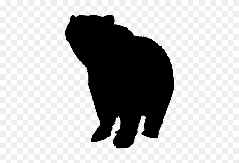 512x512 Медведь Силуэт Животного - Медвежий Коготь Png