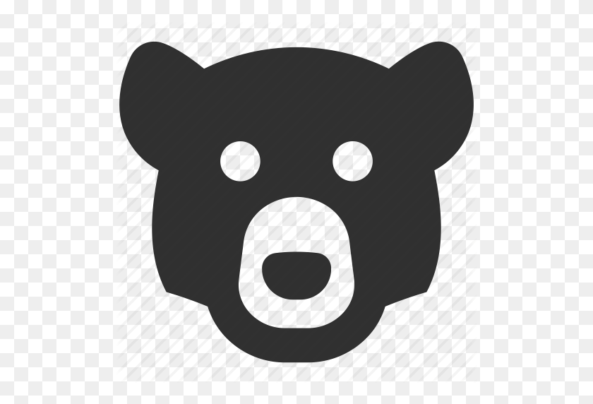 512x512 Медведь, Голова Медведя, Медвежий Рынок, Медвежий Тренд, Финансы, Финансы - Голова Медведя Png
