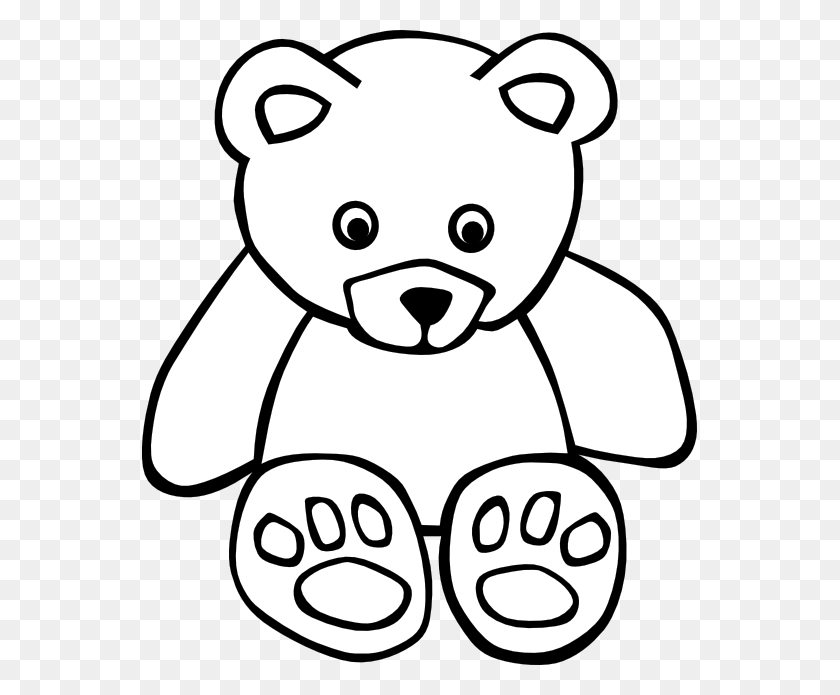 555x635 Медведь Черный И Белый Черный Медведь Картинки Клипарт - Мармеладный Медведь Клипарт
